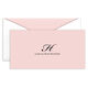 Elegant Script Initial Folded Monarch Cards - Raised Ink Image 3 of 4